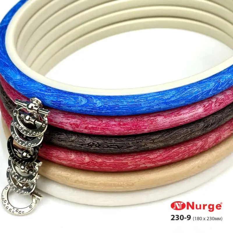 Nurge Oval Rubber Embroidery Hoops with Suspension 230-9 (180x230 mm.)